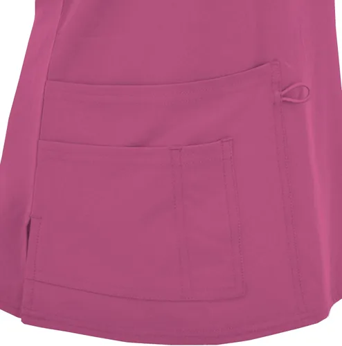 Miniatura 5 de Green Town Ropa quirúrgica para mujer 4 bolsillos con cuello en V, tela elástica, uniformes de fácil cuidado