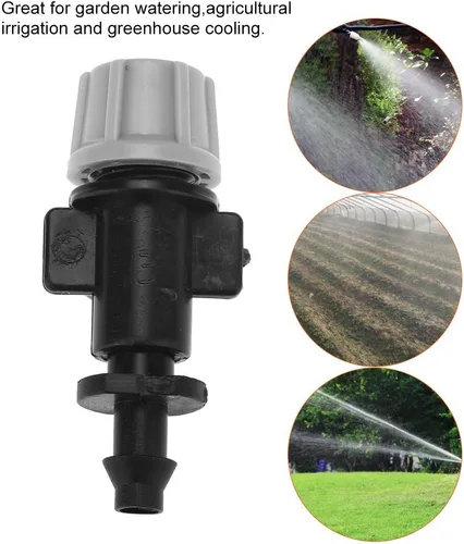 Miniatura 5 de Oumefar 50 unids/set boquillas de nebulización de plástico rociador atomizador boquillas regulables goteros para jardín agrícola invernadero sistema