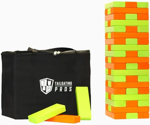 Miniatura 19 de Tailgating Pros Maderas Gigantes Premium que se Derrumban con Estuche de Transporte – ¡Elige los Colores de tu Equipo! Juego Gigante para Patio al