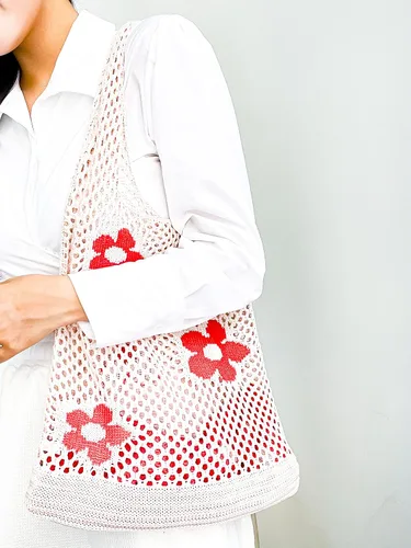 Miniatura 8 de ENBEI Bolsas bohemias, bolsa de punto de hombro, bolsa de mano Y2K estética, bolso de ganchillo lindo para mujeres, regalos hippie