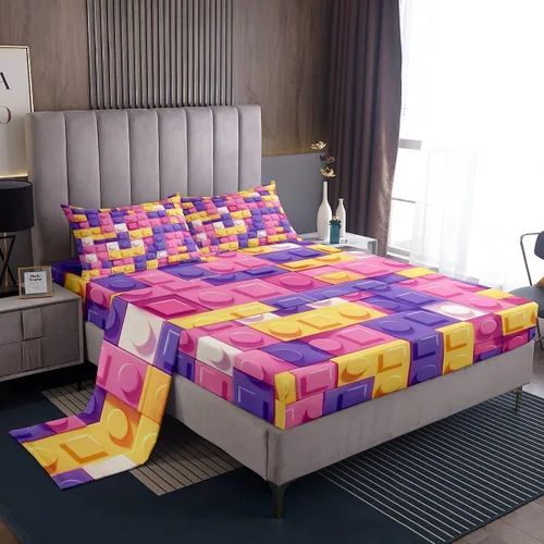 Miniatura 24 de Feelyou Juego de sábanas para niños con diseño de aguacate, ropa de cama bonita con frutas para niños y niñas, 1 sábana encimera y 1 sábana bajera