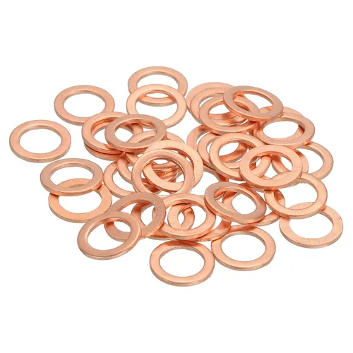 Miniatura 11 de MECCANIXITY Arandela plana de 28 piezas, arandelas de cobre M8, anillo de sellado de cobre, kit de arandela aplastante, 0.315 in de diámetro