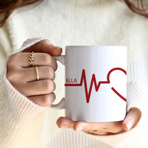 Miniatura 11 de Tazas de café personalizadas con iniciales y letra de nombre, tazas de nombre personalizadas, regalo divertido para novio y novia, tazas de doble