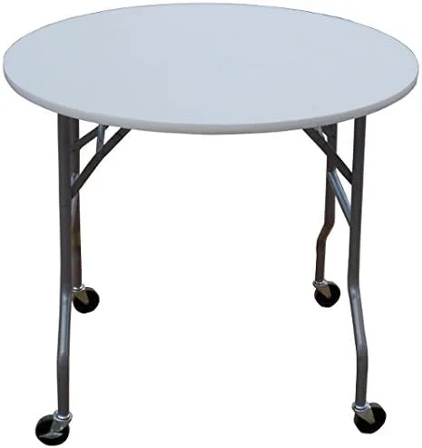 Miniatura 2 de Banquet Tables Pro Mesa plegable redonda de 36 pulgadas con ruedas (madera contrachapada de abedul)