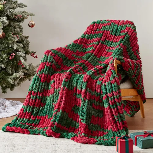 Miniatura 23 de Negwoo - Manta de punto grueso, de felpilla, para cama y sofá, manta de ganchillo hecha a mano, grande y gruesa, lavable a máquina, bonita y cómoda