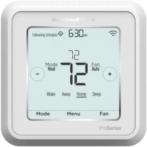 Honeywell TH6320WF2003/U Termostato Lyric T6, 3 Calor / 2 Frío Bomba de Calor o 2 Calor / 2 Frío Convencional, 4.09" x 4.09" x 1.06"
