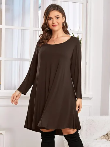 Miniatura 3 de BELAROI Vestido informal acampanado suelto de manga 34 para mujer