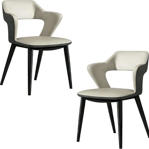 Juego de sillas de comedor, silla decorativa de tela impermeable transpirable con marco resistente, sillas de acento con respaldo alto para oficina,