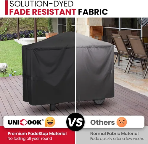 Miniatura 3 de Unicook Funda para parrilla compatible con Weber Q2000 Q300 Q3000 Q3200 Series con carro, en comparación con Weber 7112, resistente al agua