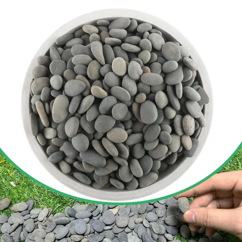 Miniatura 17 de Piedras de río de 2.4 libras para plantas y suculentas, paisajismo decorativo al aire libre y rocas de jardín de acuarios