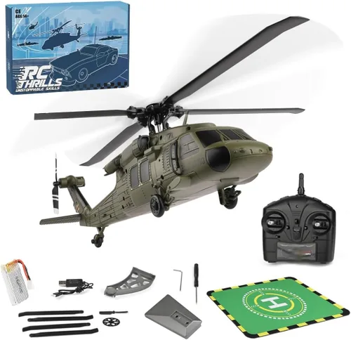 Modelo de helicóptero WL K170 RC, BK Hawk UH-60L 170 tamaño 4CH Flybarless helicóptero con acelerador ajustable izquierdo y derecho (versión RTF)