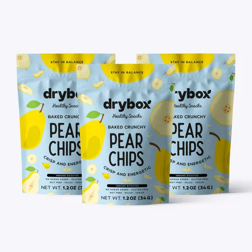 Miniatura 9 de Drybox Chips de manzana seca sin azúcar añadido, paquete de 3 patatas fritas de manzana, paquetes de aperitivos de manzana en rodajas al horno
