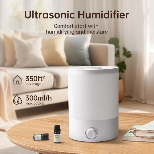 Miniatura 5 de YOGIN Humidificadores para Dormitorio Habitación Grande, Llenado Superior 2.5L Humidificadores Ultrasónicos de Niebla Fría para Guardería de Bebé