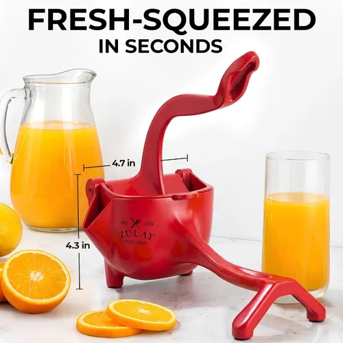Miniatura 3 de Zulay - Exprimidor manual de frutas, exprimidor de jugos resistente con palanca desmontable y colador extraíble, prensa de frutas y exprimidor