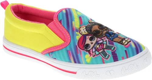 LOL Surprise Tenis para niñas sin cordones zapatos de tenis y caña baja talla 10 a talla 2 de niña Rosado