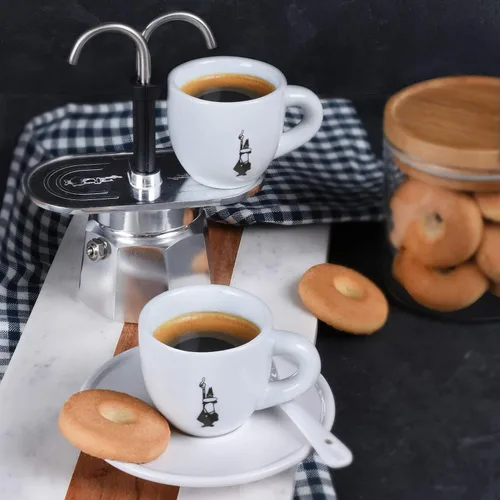 Miniatura 3 de Bialetti Mini Express 2 tazas de llama directa (máquina de café, máquina de café expreso, Makinetta)