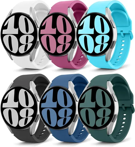 Miniatura 20 de MoKo Correa sin huecos compatible con Samsung Galaxy Watch 7 6 5 4 FE Band 40mm 44mm/Watch 5 Pro 45mm/6 4 Classic 43mm 47mm 42mm 46mm, correa Azul