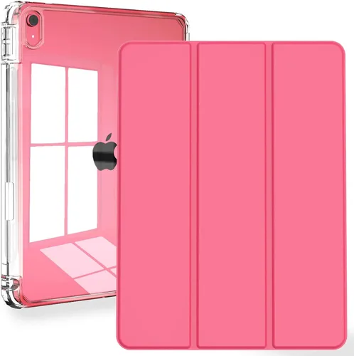 Miniatura 22 de Feams Funda para iPad (A16) 11ª generación de 11 pulgadas 2025, iPad de 10.9 pulgadas 2022, cubierta trasera transparente delgada de tres pliegues