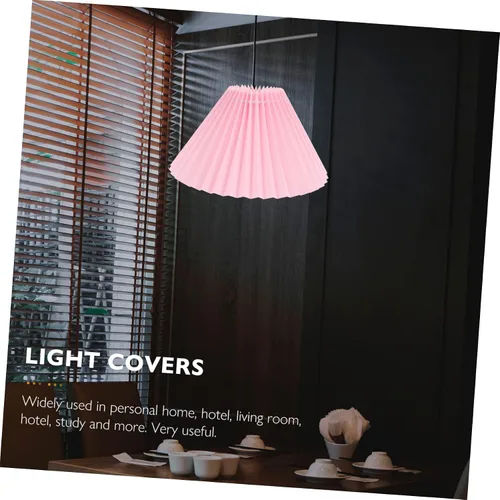 Miniatura 7 de Housoutil Linda lámpara de tela cubierta de bricolaje plisado elegante luces de techo decoración del hogar