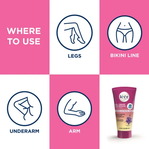 Miniatura 7 de Veet Crema Gel Depilación, Fórmula para Piel Sensible 6.76 fl oz (6.8 fl oz)