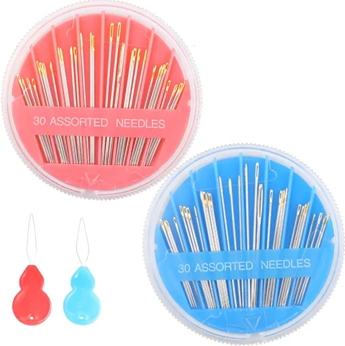 Miniatura 11 de Eketirry Agujas de coser a mano de alta calidad, 30 agujas surtidas para reparación de costura, 6 tamaños diferentes de agujas de coser con 2
