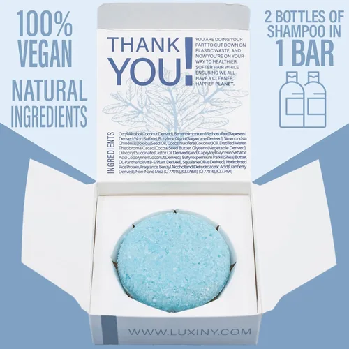 Miniatura 2 de Luxiny Bay Rum - Barra de champú vegano, sin sulfatos, fabricado en Estados Unidos, champú, acondicionador y gel de baño 3 en 1 para hombre, ideal