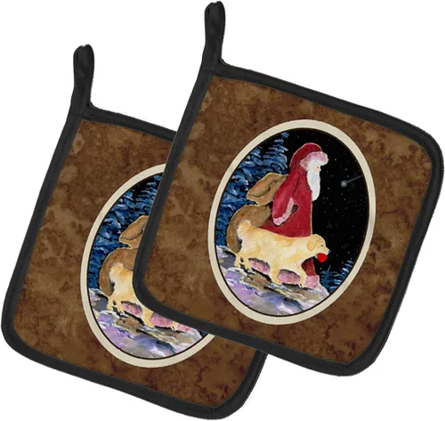 Miniatura 237 de Caroline's Treasures SS8617PTHD - Juego de soportes para ollas de cocina resistentes al calor, almohadillas calientes para horno para cocinar, Husky