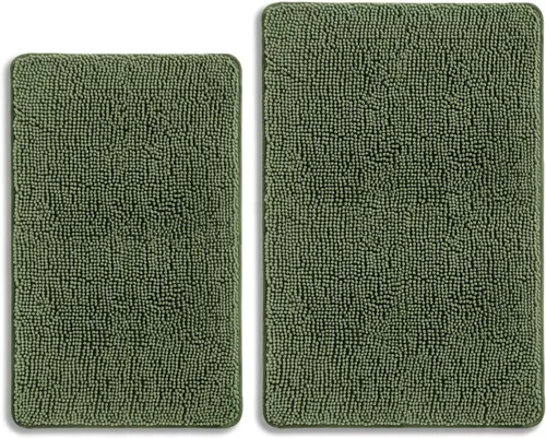 Miniatura 239 de Alfombra de baño pequeña de 12 x 18 pulgadas, lavable y absorbente, antideslizante, alfombra de baño de felpilla gruesa y suave para baño, ducha