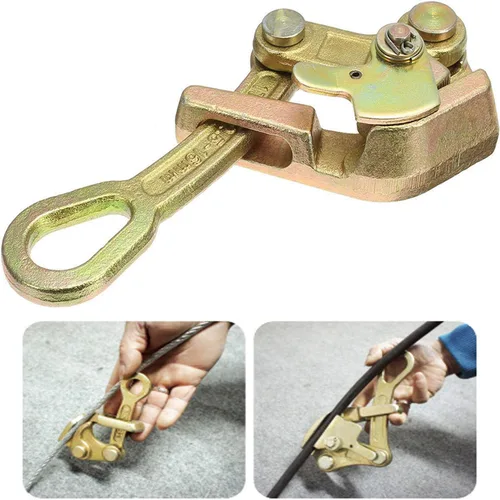 Miniatura 4 de Wogoboo Agarre de Cable de Alambre, Herramienta de Tirón de Cable de Acero para Cuerda de Alambre, Capacidad de tracción de 1000 kg (1 Tonelada)