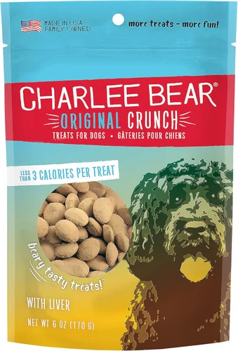 Miniatura 11 de Charlee Bear Original Crunch - Golosinas para perros, hígado de pollo, bolsa resellable de 16 onzas, golosinas de entrenamiento bajas en calorías