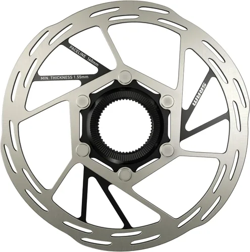Rotor de disco SRAM PACELINE 160mm CENTERLOCK PLATA/NEGRO