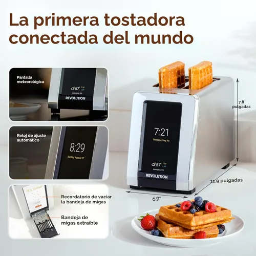 Miniatura 7 de Revolution R180 Connect Plus Tostadora Inteligente con Pantalla Táctil (Paquete con Prensa para Toastie y Rejilla de Calentamiento) Elija entre más