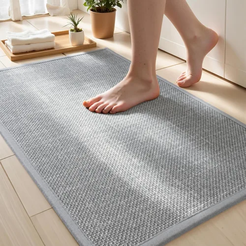 Miniatura 28 de Alfombra de Baño Fina Antideslizante con Respaldo de Goma de Secado Rápido Súper Absorbente Alfombras de Baño que Caben Debajo de la Puerta