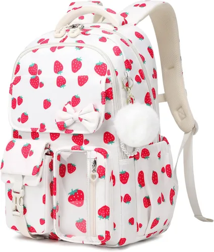 Miniatura 18 de Mochila para niñas, mochila escolar para niñas, bonita mochila con lazo para niñas, niños y adolescentes, para estudiantes de escuela primaria