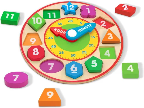 Miniatura 4 de melissa & doug reloj de clasificación de formas, Versión estándar, Multicolor