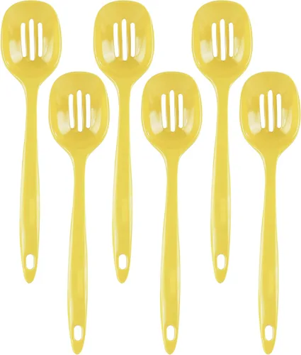 Miniatura 13 de Reston Lloyd Cuchara ranurada de melamina utensilio de cocina de alta calidad con mango ergonómico resistente al calor, plástico duradero sin BPA
