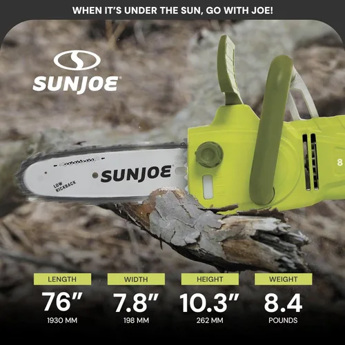 Miniatura 5 de Sun Joe Motosierra convertible de poste de 120 V, recortadora telescópica eléctrica de 8.6 pies, verde