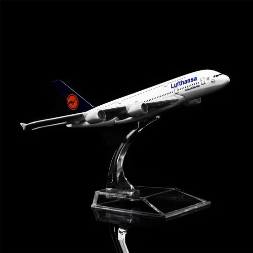 Miniatura 6 de 24-Hours Alemania Deutsche Lufthansa AG A380 Modelo de aleación de metal sólido Aeronave