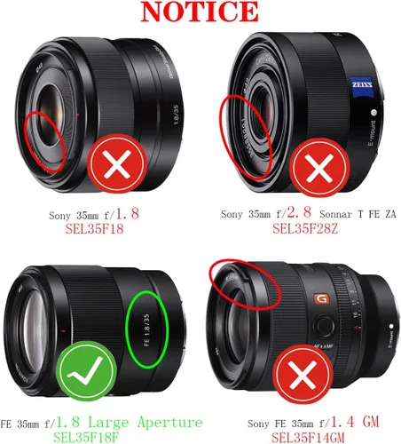 Miniatura 4 de Cubierta de tapa de lente de 2.165 in compatible con Sony 1.102-2.756 in F3.5-5.6 FE OSS, E 0.709-5.315 in f/3.5-5.6 OSS para Sony A7 V A7 IV A7R