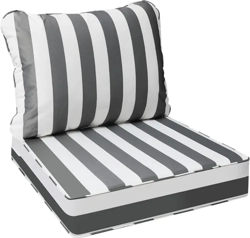 Miniatura 60 de AAAAAcessories Cojines de asiento para exteriores, resistentes a la decoloración, cojines de repuesto impermeables para muebles de patio, 21 x 21 x