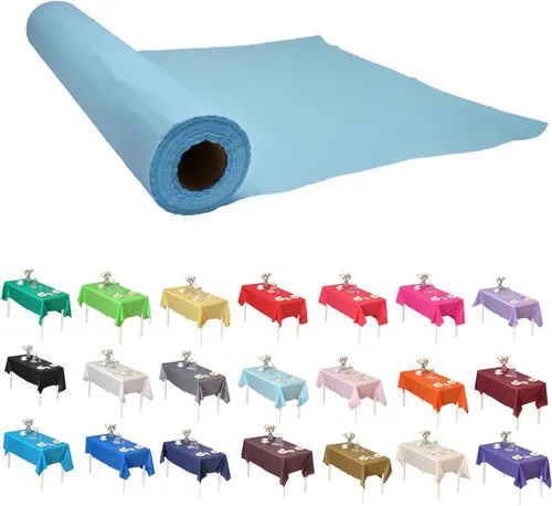 Miniatura 85 de Rollo de plástico para cubierta de mesa color verde manzana, 40 pulgadas x 100 pies, rollo de plástico resistente para cubierta de mesa de banquetes