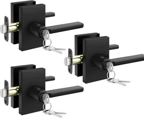 Miniatura 33 de Goldenwarm Manijas de puerta ficticias doradas, aleación de zinc resistente, palanca de puerta interior sin giro para pasillo y armario, perilla