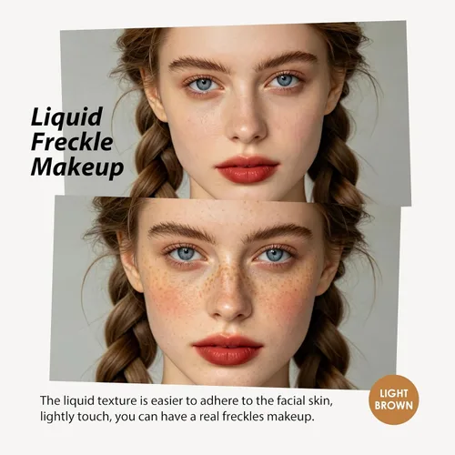 Miniatura 2 de KYDA Maquillaje líquido para pecas, pecas sintéticas resistentes al agua, aspecto natural, para construir, de larga duración, bolígrafo de punto