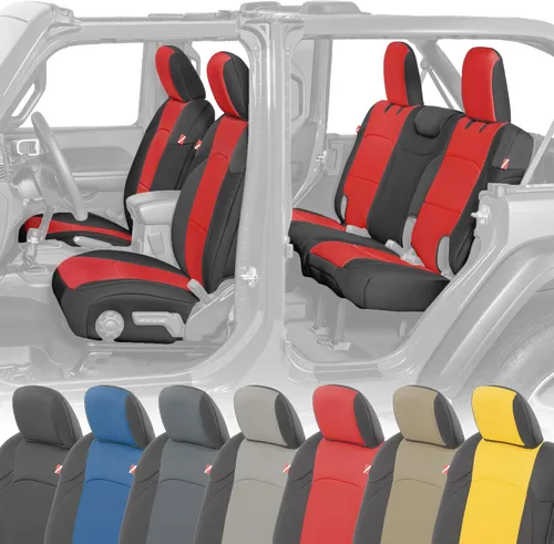 Miniatura 14 de Diver Down Neoprene Seat Cover Set - Fits Jeep JL 2-Door 2018-2026 Wrangler - Front and Back Seat Set - Custom Fit - Soft Padded Cushion Feel