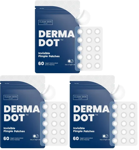 Miniatura 8 de CLEAN SKIN CLUB 60 parches invisibles veganos para espinillas, Derma Dot hidrocoloide para cubrir zits, puntos negros, imperfecciones, adhesivo
