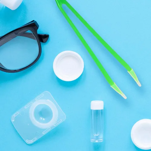 Miniatura 8 de Pinzas para quitar y insertar lentes de contacto suaves - Color verde para quitar e insertar lentes de contacto Verde con puntas de silicona suave