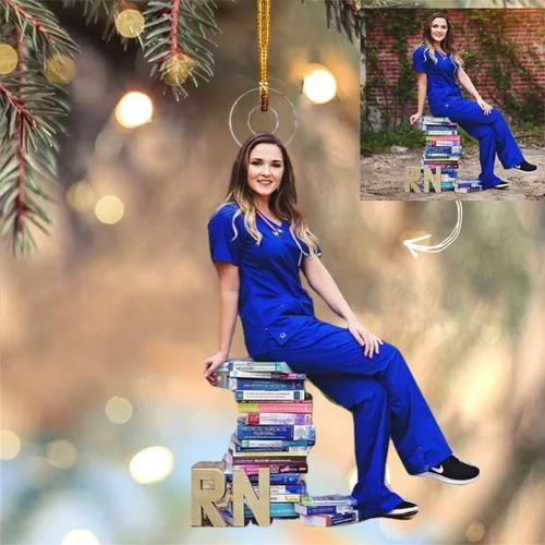 Miniatura 8 de LOVELYPOD Adorno de foto personalizado,Árbol de adorno de Navidad personalizado, Adorno de forma plana 2D de foto personalizada, Foto personalizada