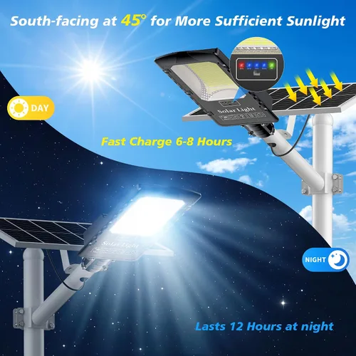 Miniatura 6 de OKPRO 20000 W grandes luces solares al aire libre impermeables, IP66 7000K 320 ° gran angular resistente 40000 mAh del atardecer al amanecer luces