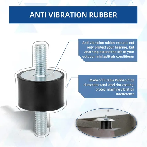 Miniatura 4 de Pernos de Goma Amortiguador M8 30x20mm Paquete de 4 Montajes Aisladores de Goma Antivibración Montajes de Aislamiento de Vibración Cilíndricos