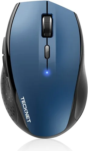 Miniatura 14 de TECKNET Ratón Bluetooth de 3 dispositivos, mouse inalámbrico silencioso con DPI de 6 niveles hasta 4800, batería de 2 años, 6 botones para amplia